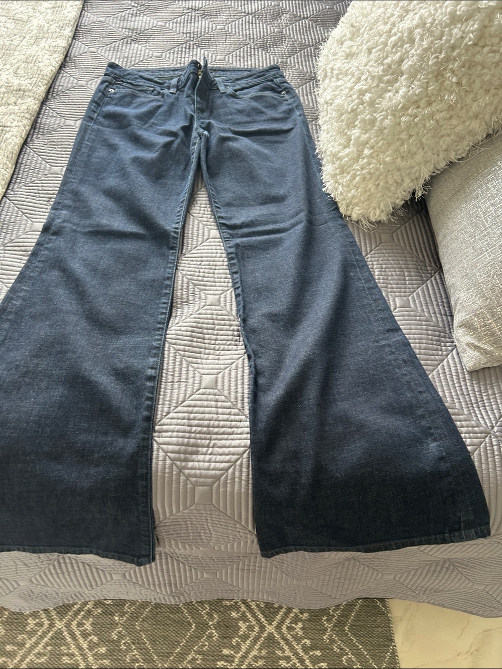 Joe's Jeans Dark Blue Wide-Leg Flare Jeans